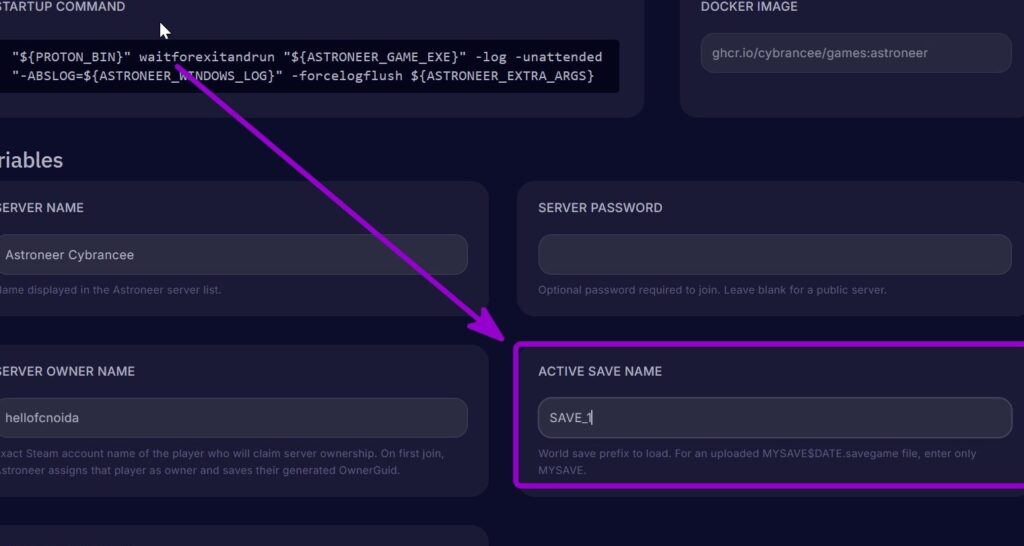 Update the Save Name variable
